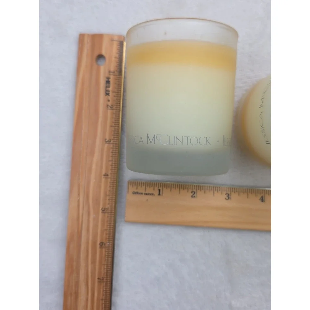 2 Vintage Jessica McClintock Fragrance Scented Candles New in Box Beeswax 5.7 oz